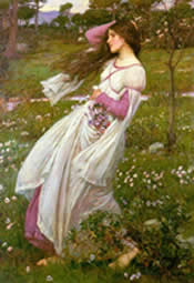 waterhouse woman flowers