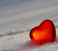 heart in snow