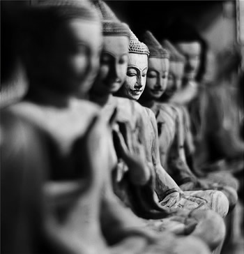 line of buddhas