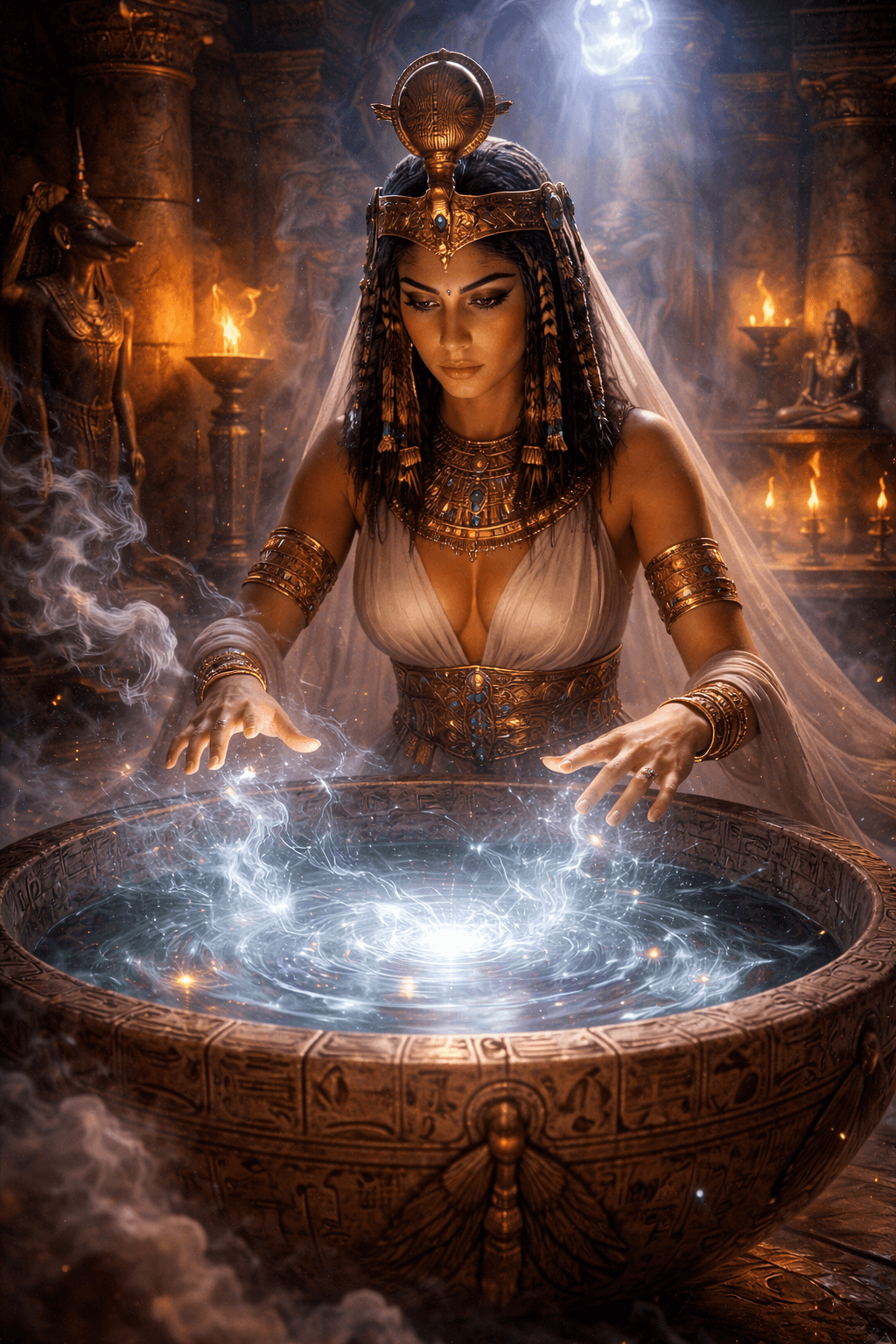 Egyptian Priestess Scrying
